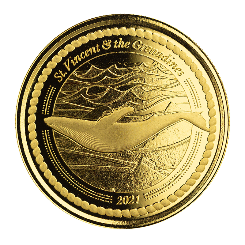 Image for EC8 St. Vincent & the Grenadines Humpback Whale 1 oz Gold Coin (2021) from TD Precious Metals